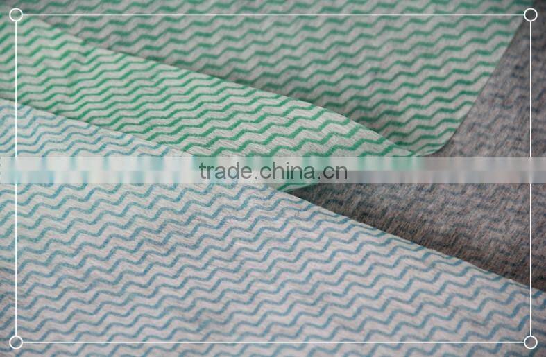 wave pattern non-woven disposable cleaning wet wipes for washing