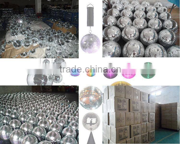 DJ culb decorative Really Glass disco mirror ball with metal motor in good quality for indoor use