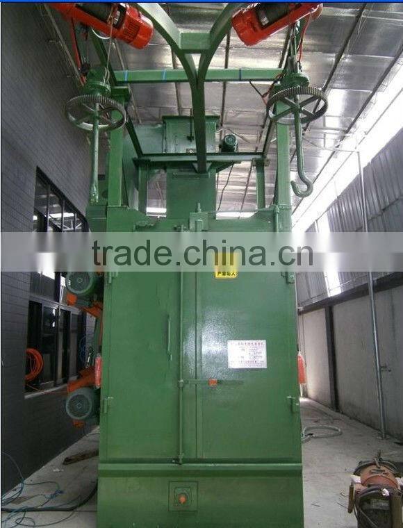 Double Hook Hanger Hoisting Type Sand Blasting Machinery/Wheel Blasting Machine