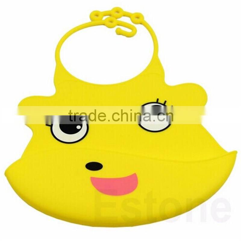 hot sell cartoon soft waterproof silicone baby bibs