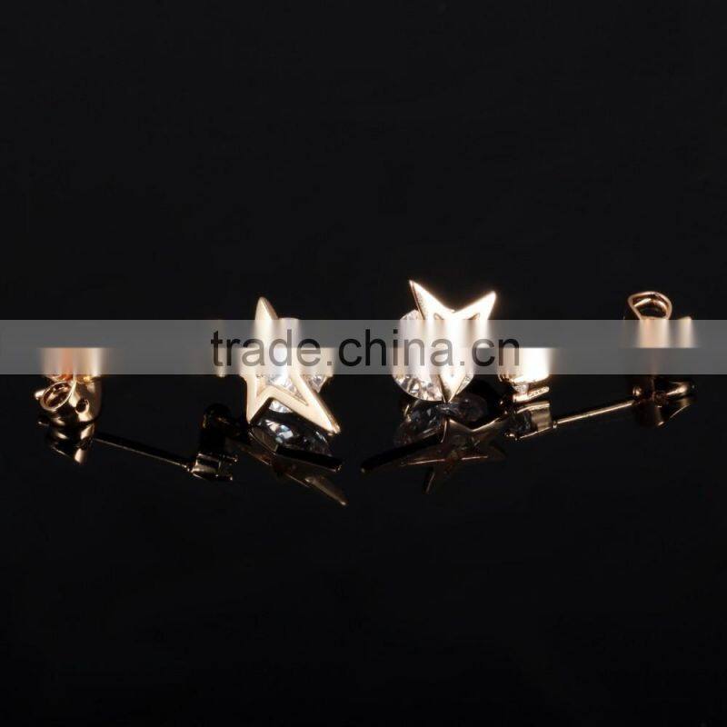 2016 latest design earrings woman jewelry stardust gold earring for young girls