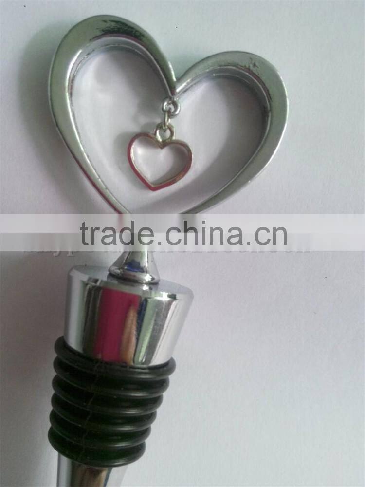 Popular heart shape metal bottole wine stopper exist mold