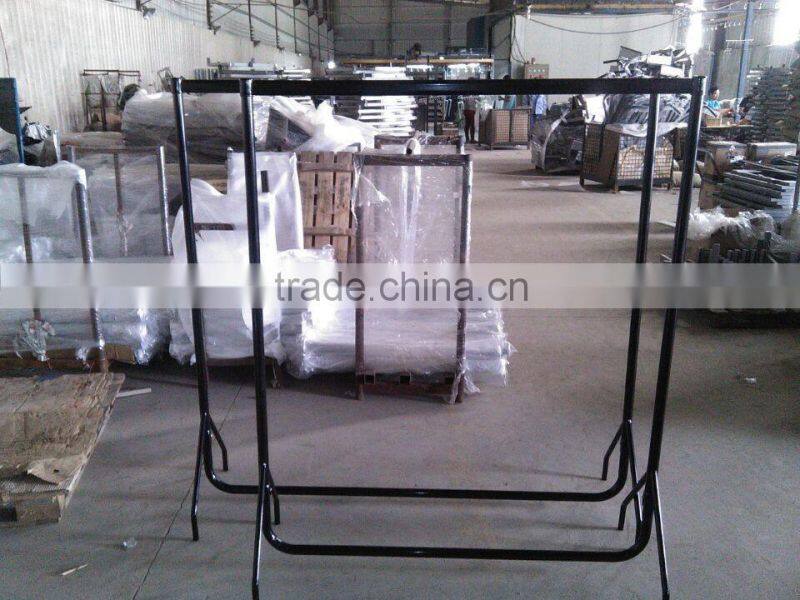 Stainless Steel Double-Pole Baby Clothes Hanging Display Rack Stand