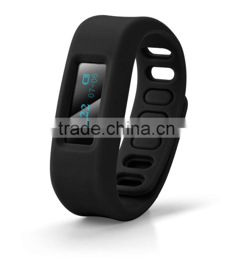 pedometer bluetooth health tracking OLED bracelet silicone fitness tracker bracelet