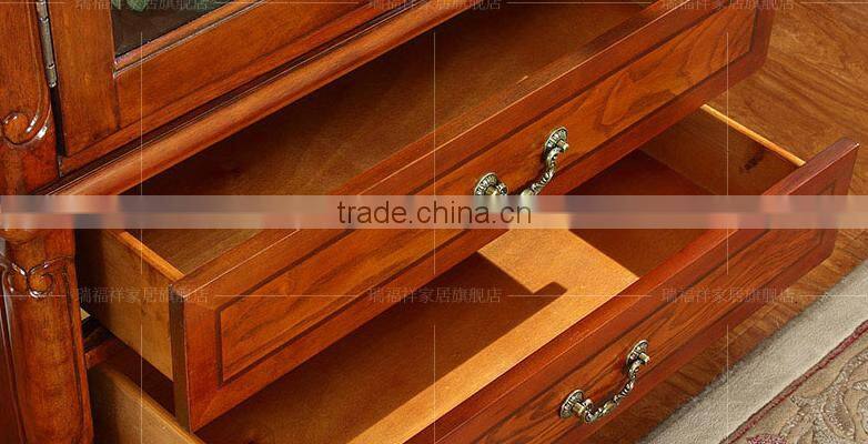 Hardwood wine and liquor cabinet rack with glass holders for living room furniture set Z-204