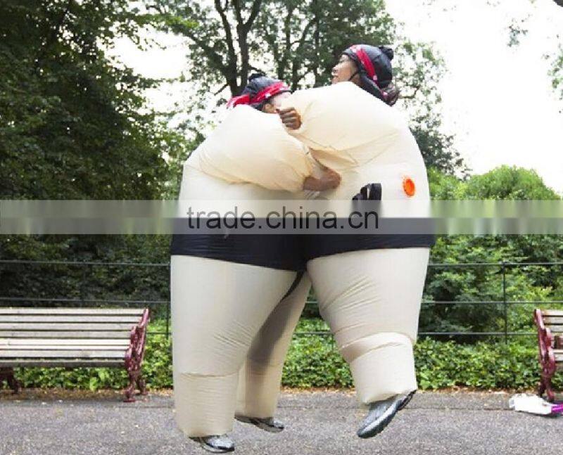 Inflatable sumo wrestling suit