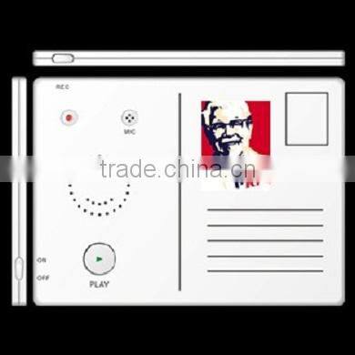 MP3 USB Christmas holiday/New Year post card.great promotional gift