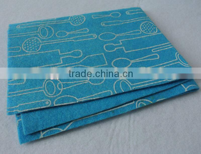 Super absorbent multi-purpose viscose & polyester nonwoven fabric printed kitchen wipes