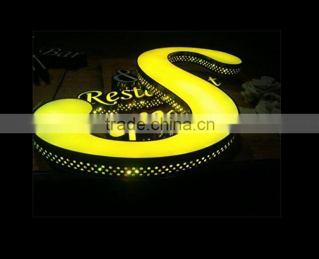 Front lit led letter sign lighted acrylic letter building letter sign