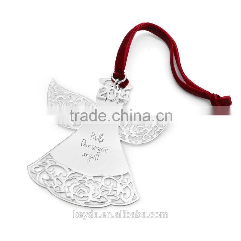 Pierced Rose angel Christmas ornaments