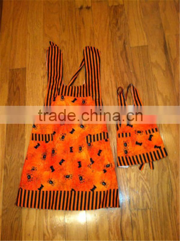 High quality modern hotsell polyester and cotton child adult doll apron set
