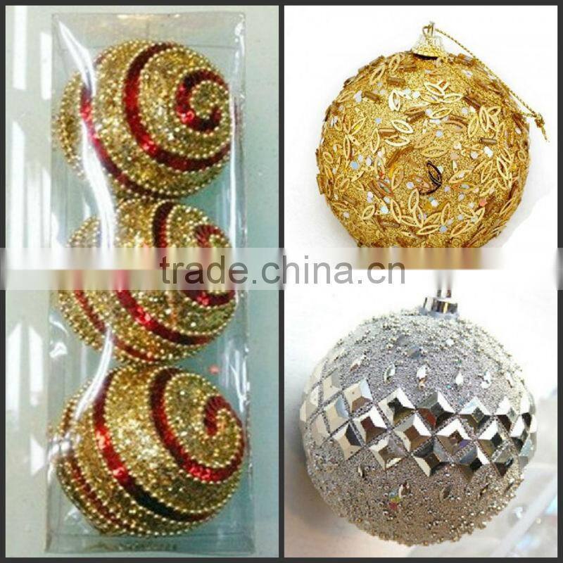 high quality shiny silver christmas ball big christmas hanging balls