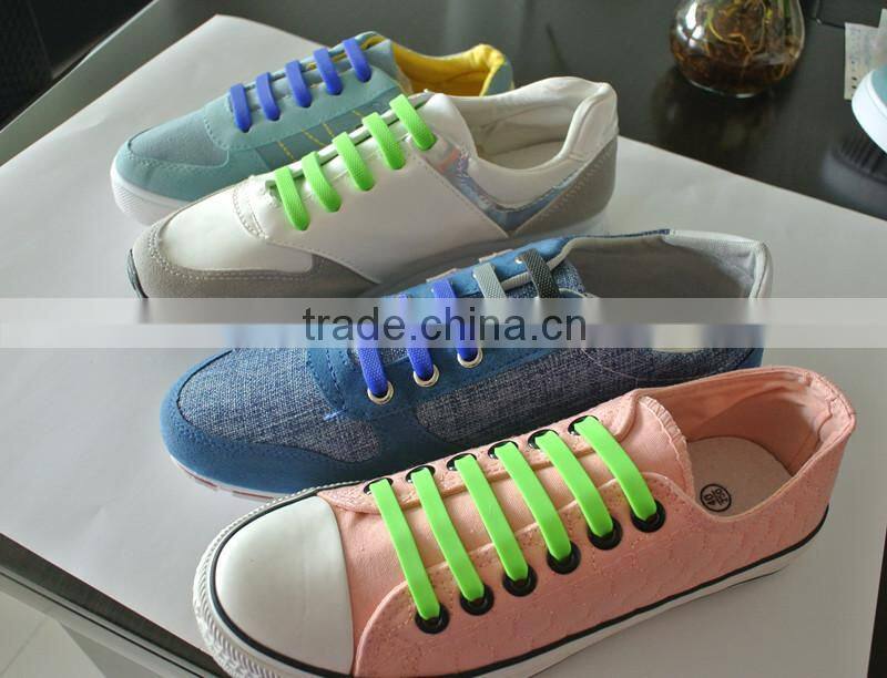 Colorful patented elastic shoelaces, No tie silicone shoelaces, Fashionable shoelaces rongjiamei