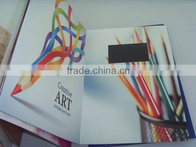 High quality 4.3 inch TFT color screen business video card video book video brochure with 1400mAh built-in battery