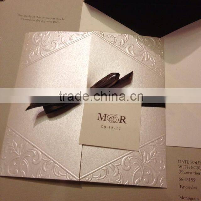Embossed Gate Fold wedding invitations wedding cards