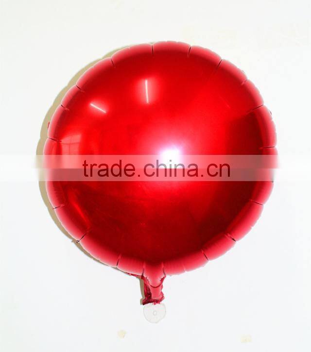 5inch round red helium foil balloons birthday supplies Aluminum ballons Pure color balloon