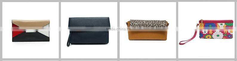 Guangzhou OEM factory lady clutch handbag, women leather crossbody clutch, custom real leather clutch for women with your logo