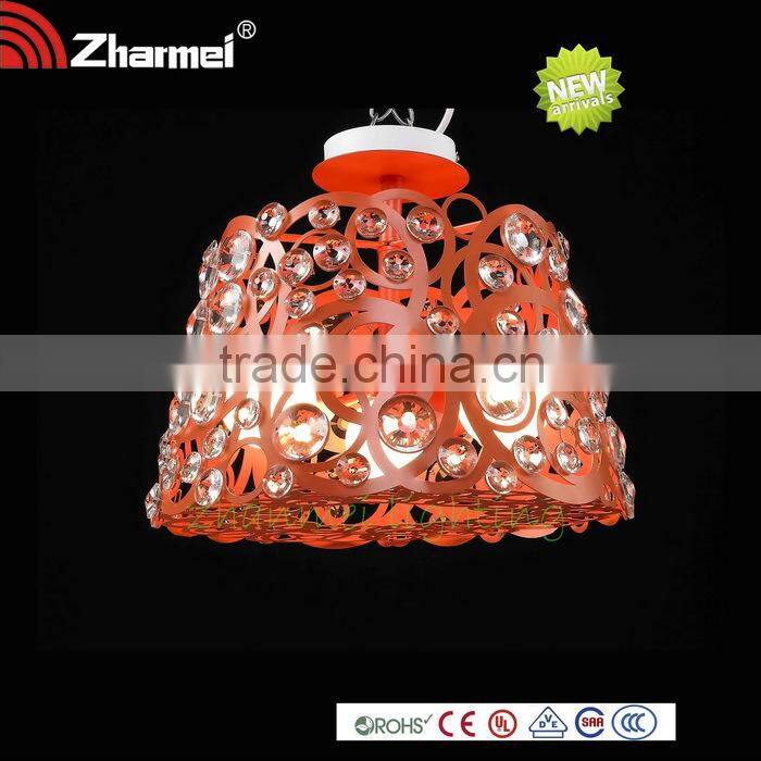 Modern Crystal Decorative White Ceiling Lamp For Living Room