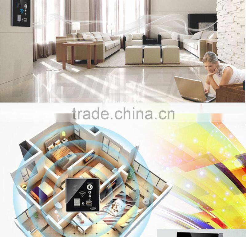 Factory Wallpad Gold Wall Embedded USB 3G WiFi Smart Socket AP Router Repeater Phone WPS USB Wireless Wall Charger Socket