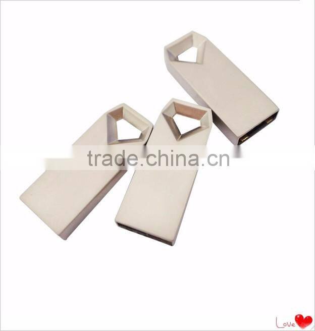 2016 hot selling free logo brand USB flash drive pen drive memory stick metal various shapes of disk,