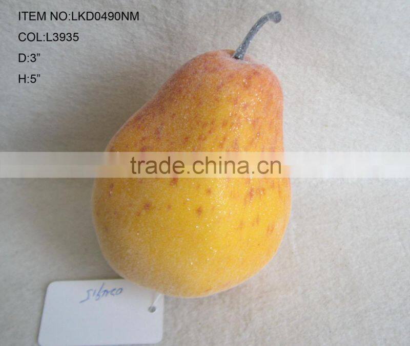 decorative artificial foam pear 3"*4.5" with emulation sugar for havest home decoration