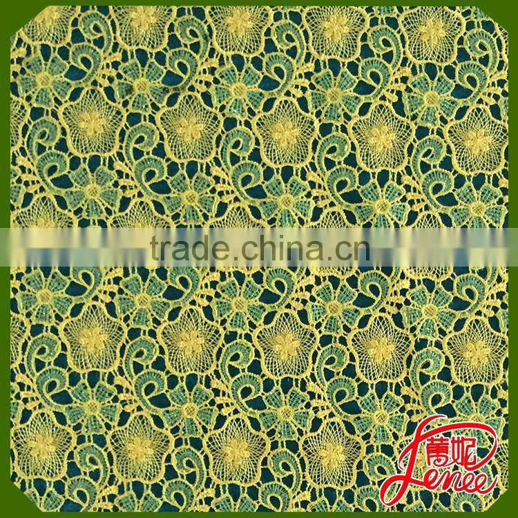 Popular Young Girl Dress Choice Chemical Embroidery Fabric