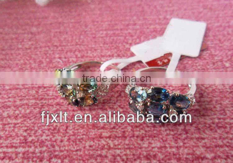 Hot Sale Fashion Design 925 Sterling Silver Natural Blue Sapphire Ring