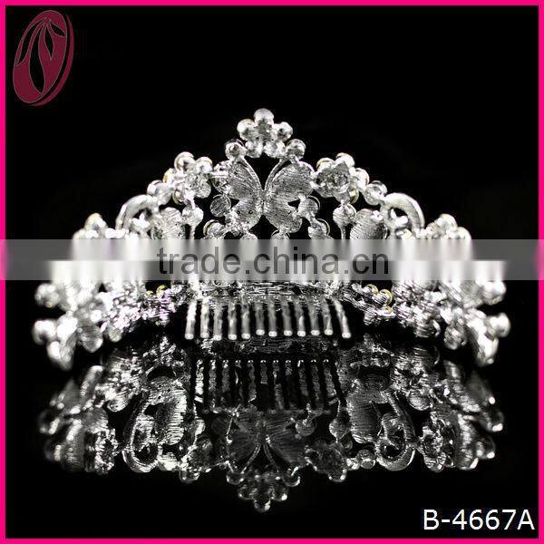 Beautiful Diamond Butterfly Crown Hair Accessories Bridal Tiaras