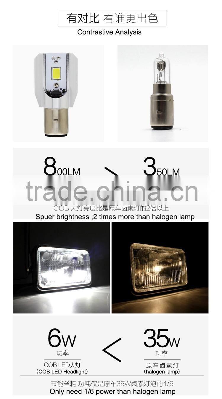 2016 New product 800LM ba15d plug and play light led headlight