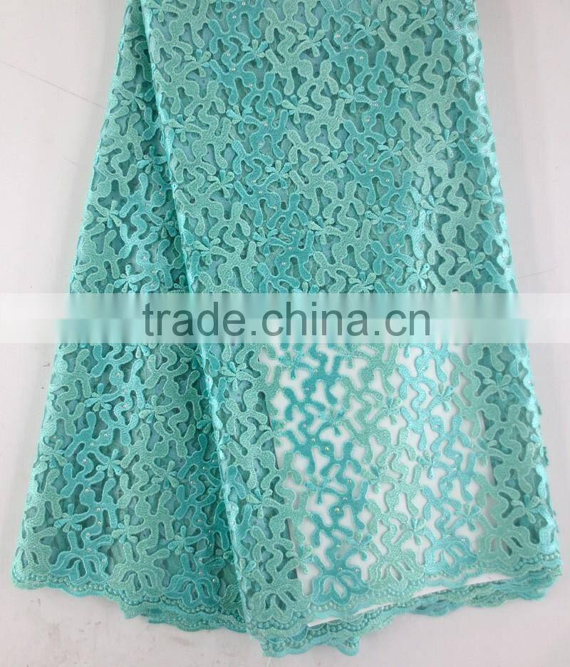 korea Tulle lace African embroidered tulle lace beaded tulle fabric