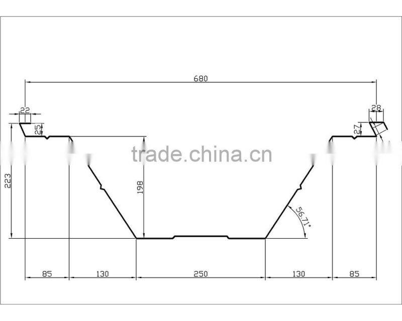 China UCM Vertical 1000-610mm Arch Roof Machine K Q SPAN
