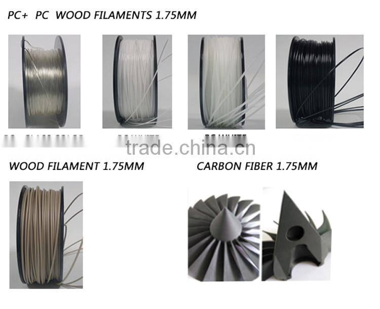 ISO9001 Rohs Approved 3D Printer Filament Extruder PCL PC WOOD TPU 3D Printer Filament