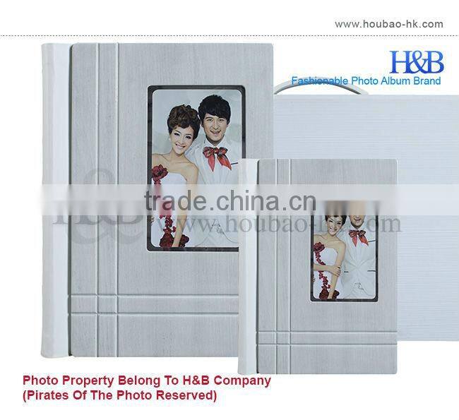 H&B hot sales red /white leather cover memories photo albums