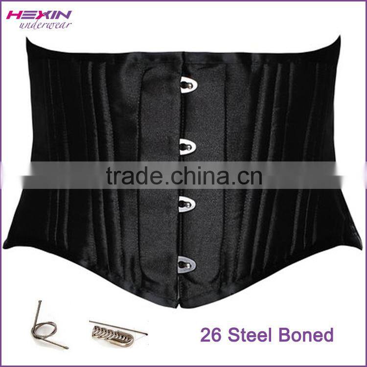 Unique Design Red Stripe Overbust Front Zipper Steampunk Lace up Elegant Corset Tops