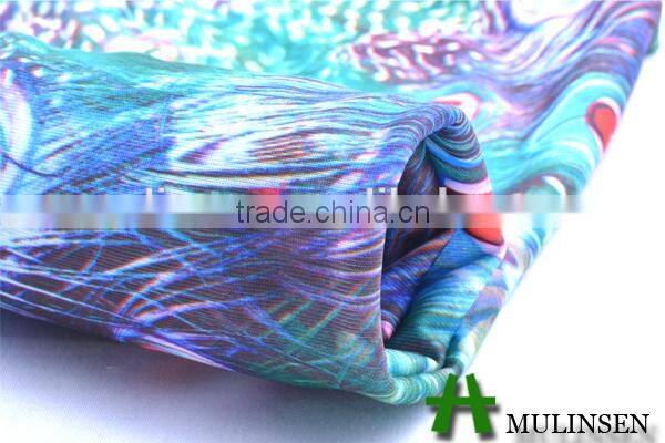 Mulinsen textile polyester digital printing knitted FDY cool fashion cycling jersey