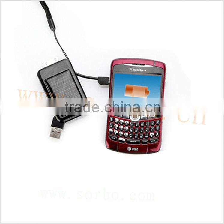 SORBO Wholesale Mini Portable Charger for Phone Strong Power Solar Mobile Phone Charger with Emergency LED Flashlight