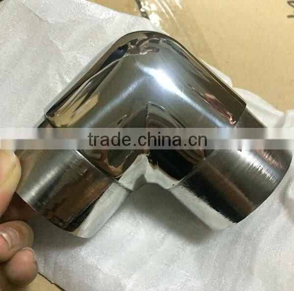stainless steel handrail elbow bracket end-cap support flange