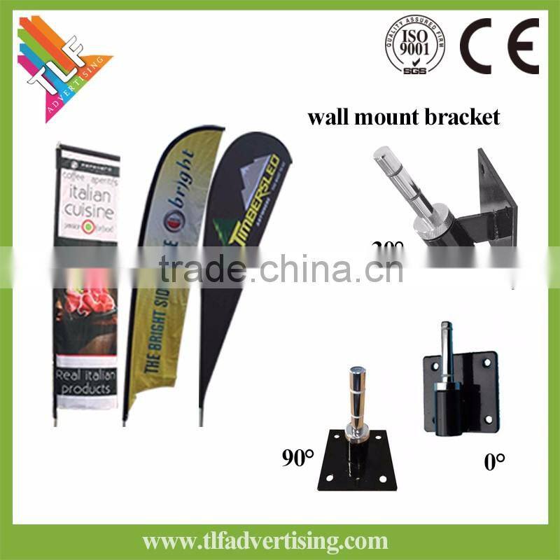Outdoor waterproof double-sided printing wall flag pole bracket