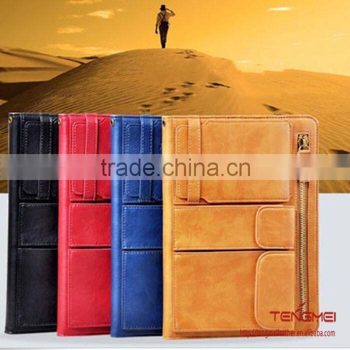 Multifunction stand leather cover folding folio for iPad Air case