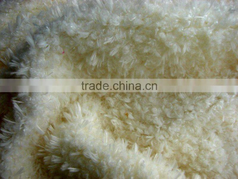 sprayed plush fabric