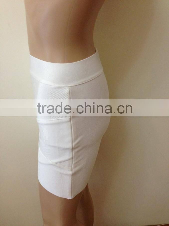 sexy women wear fashion simple design white short skirt bandage skirt 2015