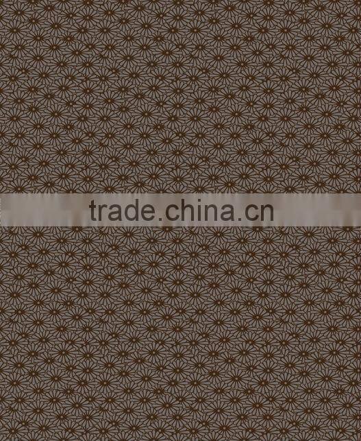 Modern hotel wall covering with floral pattern