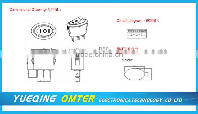 MR-2A-130-C6N-BB duty truck parts rocker switch