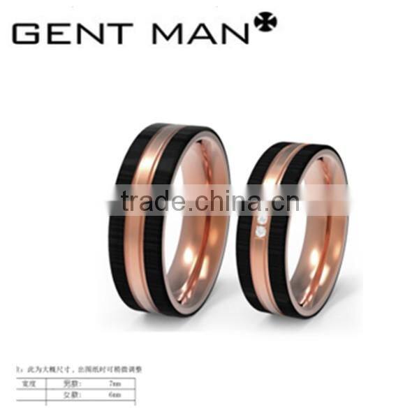 Latest Beautiful Plated Finger Ring Wholesale Gold Wedding Ring Design for couples