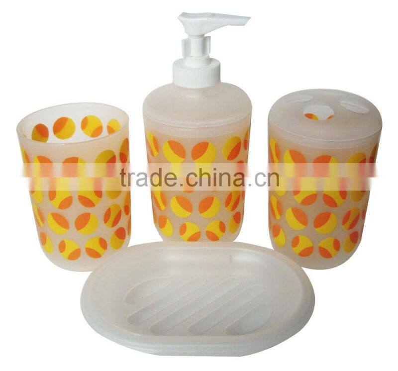 Colourful pp material plastic complete bathroom sets