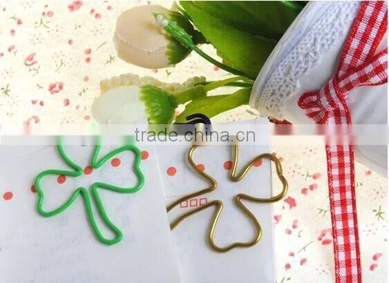 Cheap high quality metal clover book mark