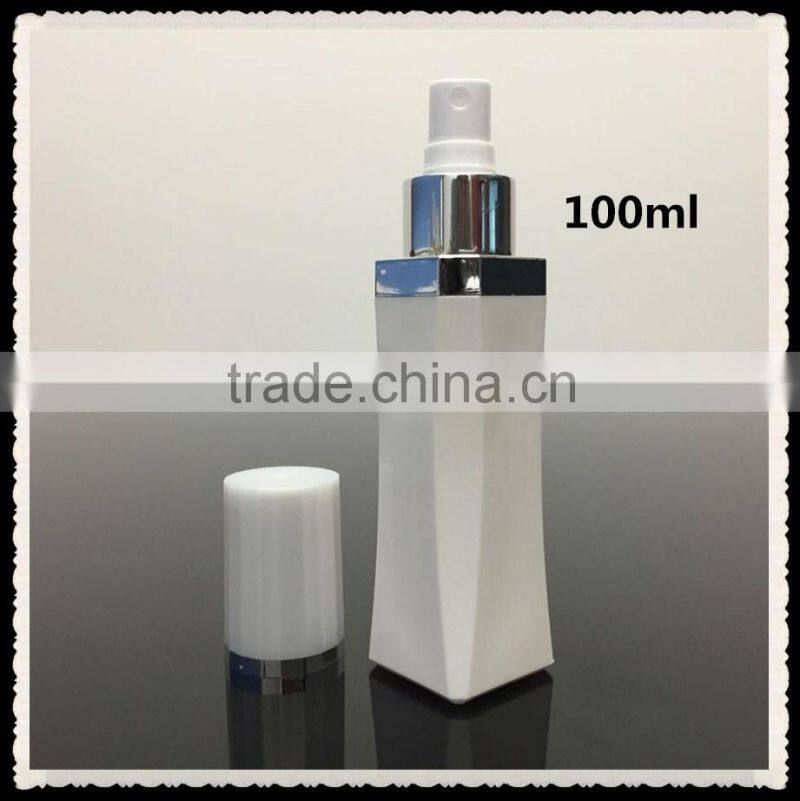 square shape empty skin toner bottle 100ml PETG plastic spray bottle toner