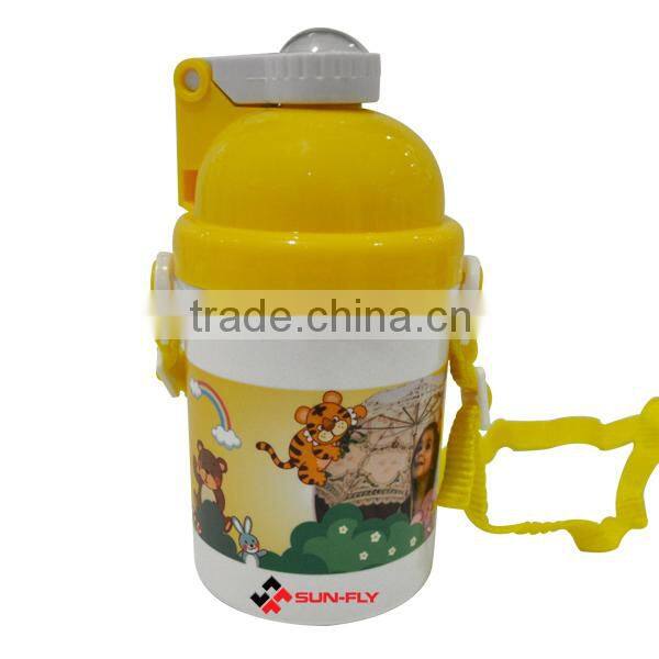 (SF) Kids Water Bottle 400ML BPA Free Plastic Custom personalized printed Drinkware Straw Cups Tea Kettle Gifts