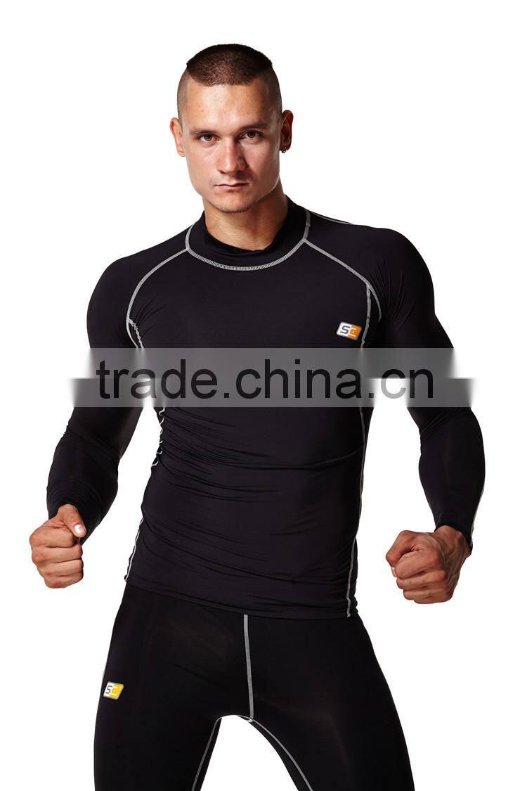 High quality compression Shirt Custom Compression T-Shirt Super Stretchy Compression Shirt