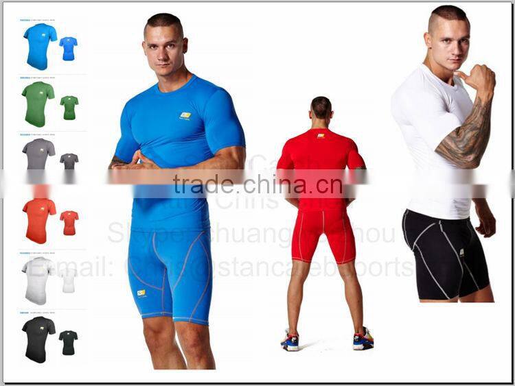 Gym tights Bodybuilding tights Custom climbing Compression Shirts underwear tights garment red blue black white